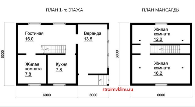 Деревянный дом Чаща 64 кв.м
