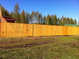 Забор со строганой доски